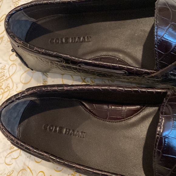COPY - Cole Haan mens Gunnison Brown croc embossed 10.5 - Picture 5 of 6